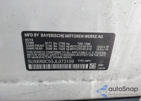 2018 BMW X5 xDrive35I из США, поврежденный, VIN 5UXKR0C55JL073109
